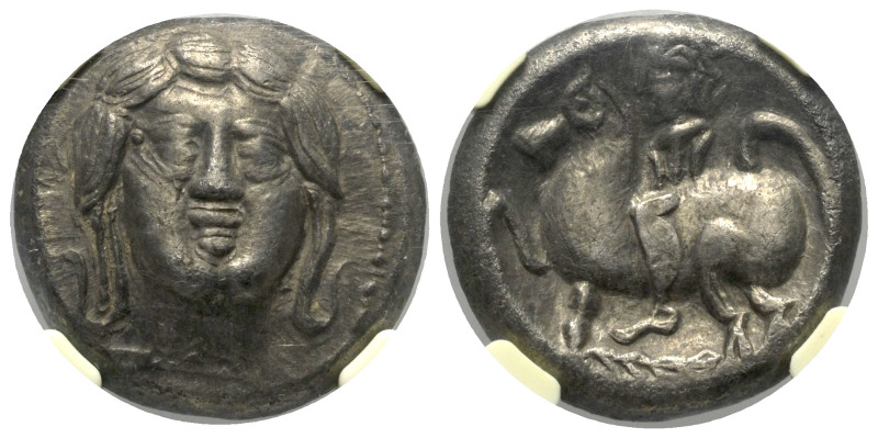 Ostkelten. Pannonien. Typ Apollokopf / Petasosreiter.

Tetradrachme (Silber). ...