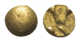 Ostkelten. Mittlerer Donauraum.

1/24 Stater (Gold). 2. - 1. Jhdt. v. Chr.
Vs: Flacher Buckel.
Rs: Strichpunktverzierung.

5 mm. 0,30 g.

Slg....