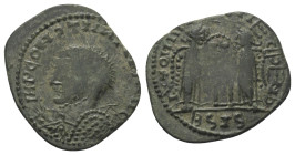 Imitationen römischer Münzen.

 Follis (Bronze).
Nachahmung eines Follis (Bronze) des Constantinus I. (307 - 337 n. Chr.).

Vs: IMP CONST[...]. B...