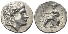 Königreich Thrakien. Lysimachos (306 - 281 v. Chr.).

 Tetradrachme (Silber). Ca. 283 / 282 v. Chr. Perinthos.
Vs: Kopf des vergöttlichten Alexande...