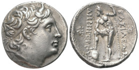 Königreich Makedonien. Demetrios I. Poliorketes (306 - 283 v. Chr.).

 Tetradrachme (Silber). Ca. 290 - 288 v. Chr. Pella.
Vs: Kopf des Demetrios m...
