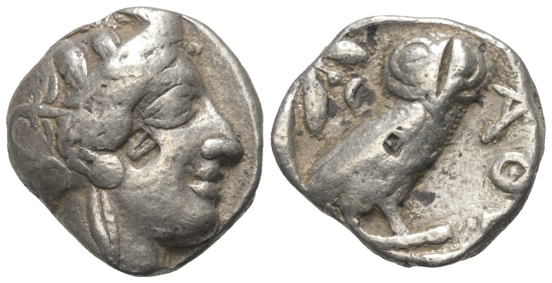 Attika. Athen.

 Tetradrachme (Silber). Ca. 454 - 404 v. Chr.
Vs: Kopf der At...