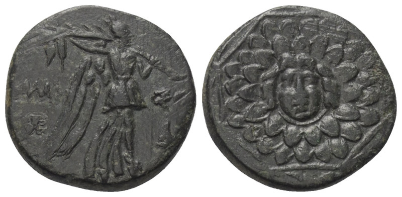 Pontos. Amisos.

 Bronze. Ca. 105 - 85 v. Chr.
Vs: Aigis mit zentralem Gorgon...