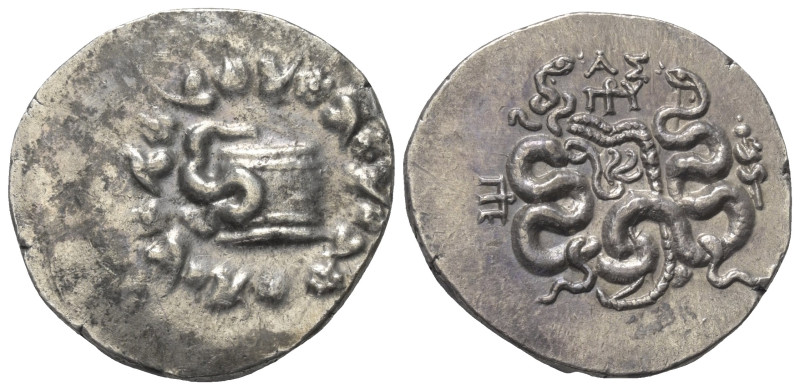 Mysien. Pergamon.

 Cistophor (Silber). Ca. 92 - 88 v. Chr.
Vs: Cista mystica...