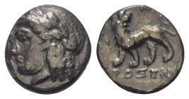 Ionien. Milet.

 Hemidrachme (Silber). Ca. 331 - 323 v. Chr.
Vs: Kopf des Apollon mit Lorbeerkranz links.
Rs: Löwe mit zurückgewandtem Kopf nach l...