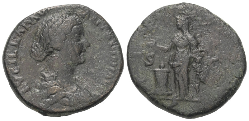 Lucilla (gest. 181 n. Chr.).

 Sesterz (Bronze). 161 - 169 n. Chr. Rom.
Vs: L...