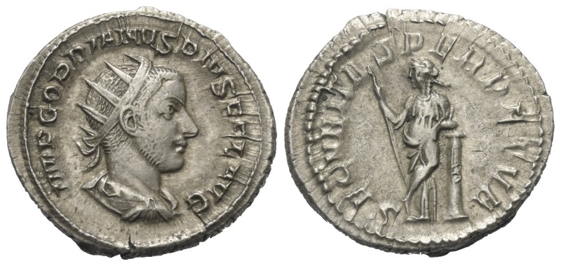 Gordianus III. (238 - 244 n. Chr.).

 Antoninian (Silber). 243 - 244 n. Chr. R...