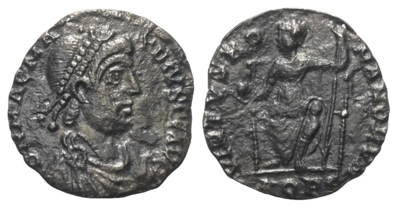 Magnus Maximus (383 - 388 n. Chr.).

 Siliqua (Silber). 387 - 388 n. Chr. Aqui...