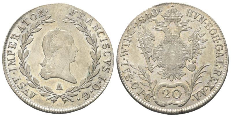 Kaisertum Österreich (1804 - 1918). Franz I. (1804 - 1835).

 20 Kreuzer (Silb...