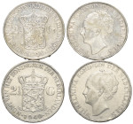 Europa - Lots.


Niederlande. Königreich. 
Wilhelmina (1890 - 1948).

Lot (2 Stück, Silber): 
2 1/2 Gulden 1931 und 1940.

Sehr schön - fast ...