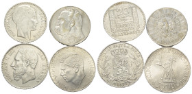 Europa - Lots.


Belgien, Frankreich, Polen, Rumänien

Lot, 4 Stück (Silber):
Belgien: 5 Francs 1875. Kleine Randfehler, Kratzer auf Vs., sehr s...