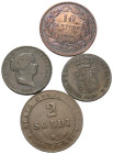 Europa - Lots.


Gemischt.
Vatikan, Luxemburg, Spanien.

Lot (4 Stück, Kupfer): 2 Soldi 1807, 10 Centimes 1855, 3 Cuar 1838 und 25 Cent. de Real...