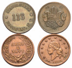 Token - Lots.


USA.
Bürgerkrieg.

Lot (2 Stück, Kupfer): Patriotic and Merchant Token. Army & Navy 1863.

Sehr schön - fast vorzüglich.

Ve...