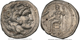 MACEDONIAN KINGDOM. Alexander III the Great (336-323 BC). AR tetradrachm (26mm, 17.08 gm, 6h). NGC Choice VF 4/5 - 2/5, graffito, edge bumps. Lifetime...