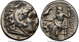 MACEDONIAN KINGDOM. Alexander III the Great (336-323 BC). AR drachm (16mm, 1h). NGC Choice VF. Late lifetime-early posthumous issue of Teos, ca. 323-3...