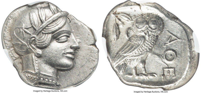 ATTICA. Athens. Ca. 440-404 BC. AR tetradrachm (28mm, 17.17 gm, 11h). NGC Choice...