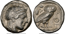 ATTICA. Athens. Ca. 440-404 BC. AR tetradrachm (28mm, 17.16 gm, 6h). NGC Choice VF 5/5 - 3/5, Full Crest. Mid-mass coinage issue. Head of Athena right...