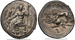 CILICIA. Tarsus. Mazaeus, as Satrap (ca. 361-328 BC). AR stater (25mm, 10.84 gm, 7h). NGC Choice AU 3/5 - 4/5. B'LTRZ (Aramaic), Ba'altars seated left...