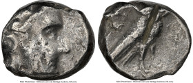 MESOPOTAMIA. Mazaces (Ca. 331-322 BC). AR tetradrachm (20mm, 16.97 gm, 6h). NGC Choice Fine 3/5 - 2/5, test cut. Imitating Athens. Head of Athena righ...