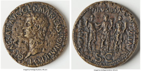 Gaius (Caligula) (AD 37-41). AE Later Cavino restrike sestertius (36mm, 24.90 gm, 6h). XF, pitting. Later restrike, possibly from dies of Giovanni Cav...