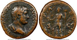 Hadrian (AD 117-138). AE as (22mm, 11.64 gm, 6h). NGC Fine 5/5 - 3/5. Rome, 134-138. HADRIANVS-AVG COS III P P draped, cuirassed bust of Hadrian right...