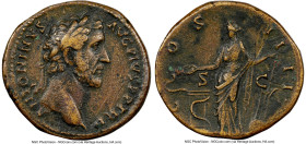 Antoninus Pius, as Augustus (AD 138-161). AE sestertius (33mm, 27.20 gm, 12h). NGC VF 5/5 - 2/5, scratches. Rome, AD 147-148. ANTONINVS-AVG PIVS P P T...