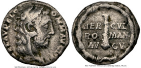 Commodus (AD 177-192). AR denarius (11mm, 2.49 gm, 6h). NGC VF 5/5 - 3/5. Rome, AD 191-192. L AEL AVREL C-OMM AVG P FEL, head of Commodus right, weari...