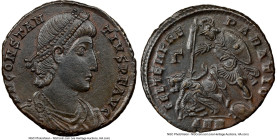 Constantius II, as Augustus (AD 337-361). BI centenionalis (22mm, 5.30 gm, 10h). NGC Choice AU 5/5 - 4/5. Antioch, 5th officina, ca. AD 351-354. D N C...