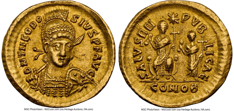 Theodosius II, Eastern Roman Empire (AD 402-450). AV solidus (21mm, 4.50 gm, 6h)...