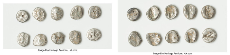 ANCIENT LOTS. Greek. Achaemenid Persia. Ca. 5th-4th century BC. Lot of ten (10) ...