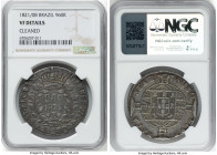 Republic 960 Reis 1821/0-B VF Details (Cleaned) NGC, Bahia mint, KM326.2, LMB-463. Overstruck on a Spain Jose Napoleon 8 Reales 1812. HID09801242017 ©...