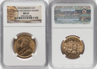 George V gold 10 Dollars 1914 MS63 NGC, Ottawa mint, KM27, Fr-3. Bank of Canada Hoard. HID09801242017 © 2024 Heritage Auctions | All Rights Reserved