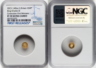 Charles III gold Proof "King Charles III Coronation" 50 Pence (1/40 oz) 2023 PR70 Ultra Cameo NGC, Mintage: 3,033. First Releases. HID09801242017 © 20...
