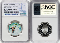 Charles III silver Colorized Proof "The Snowman" 50 Pence 2023 PR70 Ultra Cameo NGC, Mintage: 5,010. First Releases. HID09801242017 © 2024 Heritage Au...