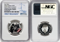 Charles III silver Colorized Proof "Darth Vader & Emperor Palpatine" 50 Pence 2023 PR69 Ultra Cameo NGC, Mintage: 12,510. Star Wars series. First Rele...
