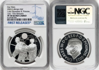 Charles III silver Proof "Luke Skywalker & Princess Leia" 2 Pounds (1 oz) 2023 PR70 Ultra Cameo NGC, Mintage: 3,010. Star Wars series. First Releases....