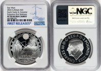 Charles III silver Proof "Darth Vader & Emperor Palpatine" 2 Pounds (1 oz) 2023 PR70 Ultra Cameo NGC, Mintage: 3,010. Star Wars series. First Releases...