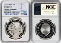 Charles III silver Proof "Morgan le Fay" 2 Pounds (1 oz) 2023 PR70 Ultra Cameo NGC, Mintage: 2,510. Myths and Legends series. First Releases. HID09801...