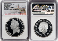 Charles III silver Proof "King George II" 5 Pounds (2 oz) 2023 PR70 Ultra Cameo NGC, Mintage: 606. British Monarchs series. First Releases. HID0980124...