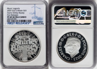 Charles III silver Proof "Dame Shirley Bassey" 5 Pounds (2 oz) 2023 PR69 Ultra Cameo NGC, Mintage: 360. Music Legends series. First Releases. HID09801...