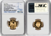 Charles III gold Proof "Luke Skywalker & Princess Leia" 25 Pounds (1/4 oz) 2023 PR70 Ultra Cameo NGC, Mintage: 510. Star Wars series. First Releases. ...