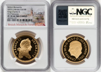 Charles III gold Proof "King Charles II" 100 Pounds (1 oz) 2023 PR70 Ultra Cameo NGC, Mintage: 261. British Monarchs series. First Releases. HID098012...
