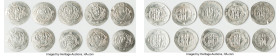 Dabwayhid Ispahbads of Tabaristan 10-Piece Lot of Uncertified silver Hemidrachms AU, Tabaristan mint, A-52. Average size 23.6mm. Average weight 1.92gm...