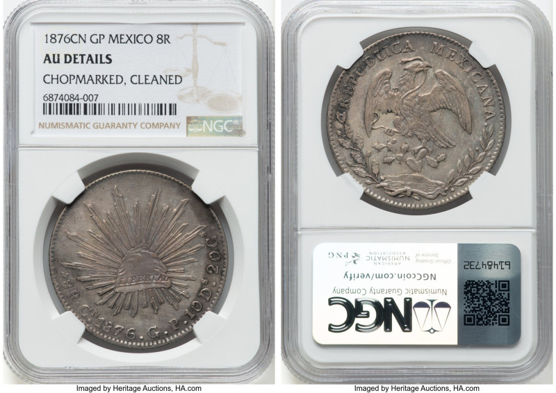 Republic Pair of Certified Assorted 8 Reales AU Details NGC, 1) Republic 8 Reale...