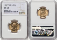 Republic gold Libra 1917 MS62 NGC, Lima mint, KM207, Fr-73. HID09801242017 © 2024 Heritage Auctions | All Rights Reserved