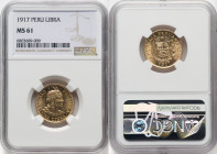 Republic gold Libra 1917 MS61 NGC, Lima mint, KM207, Fr-73. HID09801242017 © 2024 Heritage Auctions | All Rights Reserved