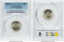 USA Administration 5 Centavos 1945-S MS66 PCGS, San Francisco mint, KM180a. HID09801242017 © 2024 Heritage Auctions | All Rights Reserved