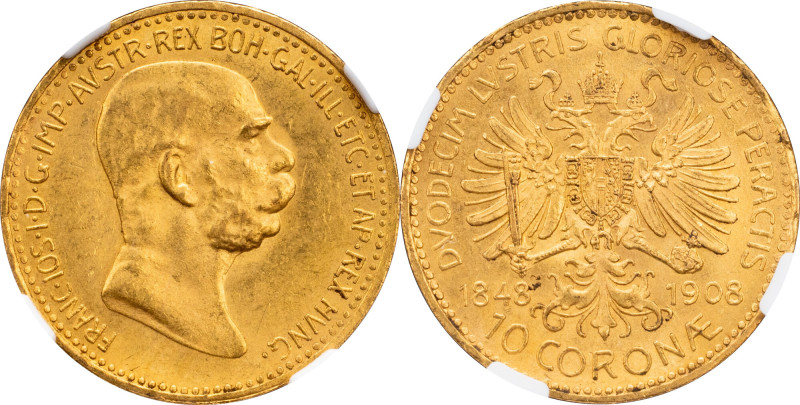 Franz Joseph I., 10 Kronen 1848-1908, Vienna Franz Joseph I., 10 Kronen 1848-190...