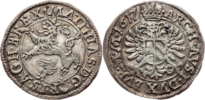 Matthias II., Weissgroschen 1617, Prague Matthias II., Weissgroschen 1617, Pragu...