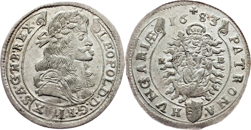 Leopold I., 15 Kreuzer 1683, Kremnitz Leopold I., 15 Kreuzer 1683, Kremnitz, 6,0...